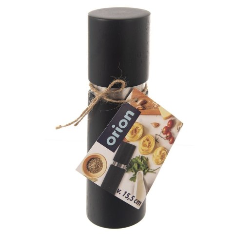 Młynek do pieprzu i soli przypraw ręczny drewniany czarny BLACKLINE 15.5cm ORION 130230