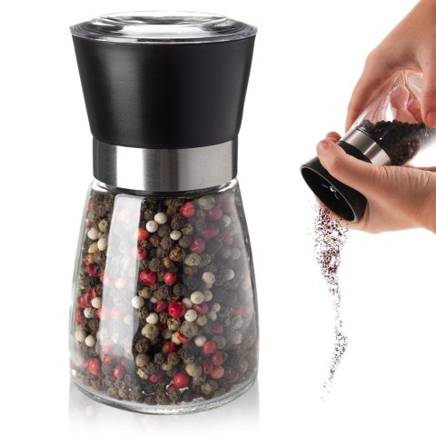 Młynek do pieprzu i soli przypraw ręczny szklany 13cm EXCELLENT HOUSEWARE 259402