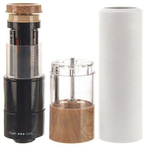 Młynek do soli i pieprzu przypraw elektryczny LED biały 23cm ORION 130232