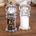 Młynek ręczny do pieprzu przypraw i solniczka akrylowy zestaw 2-ele ALPINA 259265