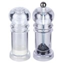 Młynek ręczny do pieprzu przypraw i solniczka akrylowy zestaw 2-ele ALPINA 259265