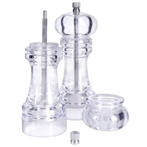 Młynki akrylowe do pieprzu i soli przypraw ręczne młynek ręczny 2-ele HIT 259198