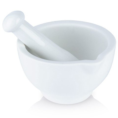 Moździerz kuchenny do przypraw leków ucierania ziół ceramiczny biały ALPINA 259266
