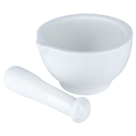 Moździerz kuchenny do przypraw leków ucierania ziół ceramiczny biały ALPINA 259266