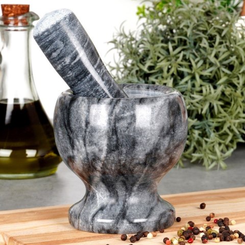 Moździerz kuchenny do przypraw leków ucierania ziół kamienny granitowy VILDE 259128