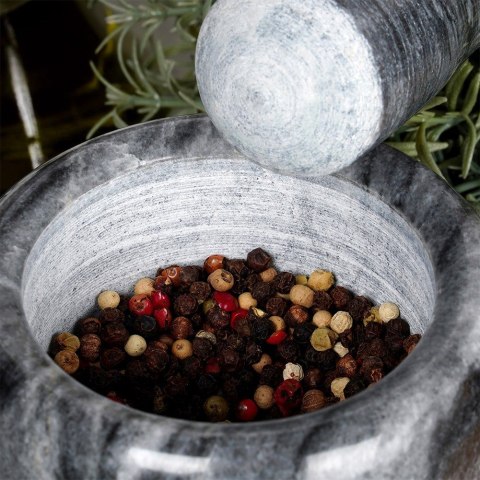 Moździerz kuchenny do przypraw leków ucierania ziół kamienny granitowy VILDE 259128