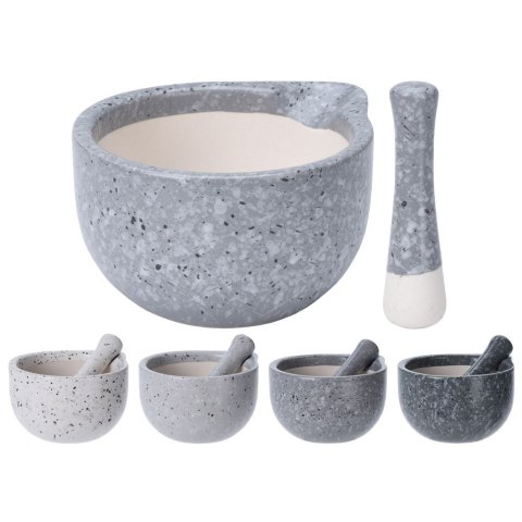 Moździerz kuchenny do przypraw ziół leków ceramiczny EXCELLENT HOUSEWARE 131033