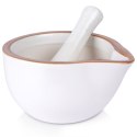 Moździerz kuchenny do przypraw ziół leków ceramiczny biały EXCELLENT HOUSEWARE 259320