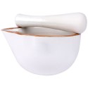 Moździerz kuchenny do przypraw ziół leków ceramiczny biały EXCELLENT HOUSEWARE 259320