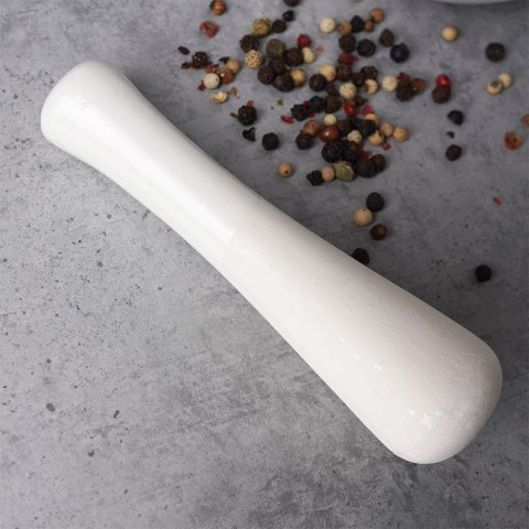 Moździerz kuchenny do przypraw ziół leków ceramiczny biały EXCELLENT HOUSEWARE 259320