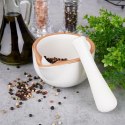 Moździerz kuchenny do przypraw ziół leków ceramiczny biały EXCELLENT HOUSEWARE 259320