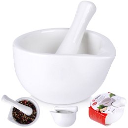 Moździerz kuchenny do przypraw ziół leków porcelanowy biały ALPINA 259328