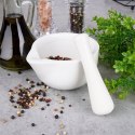 Moździerz kuchenny do przypraw ziół leków porcelanowy biały EXCELLENT HOUSEWARE 259318