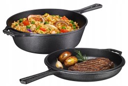 Patelnia żeliwna 2w1 26 cm KRISBERG KS-7703