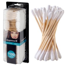 Patyczki do uszu kosmetyczne bambusowe bawełniane cienkie 1000 szt ELEGANZA 567006