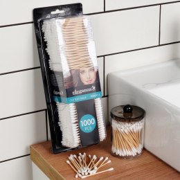 Patyczki do uszu kosmetyczne bambusowe bawełniane cienkie 1000 szt ELEGANZA 567006