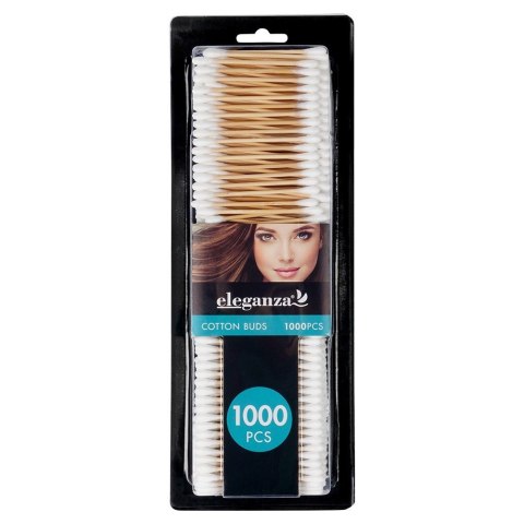 Patyczki do uszu kosmetyczne bambusowe bawełniane cienkie 1000 szt ELEGANZA 567006