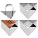 Pierścień OBRĘCZ do formowania potraw ryżu deserów trójkąt 4 SZT LA CUCINA 259119-T