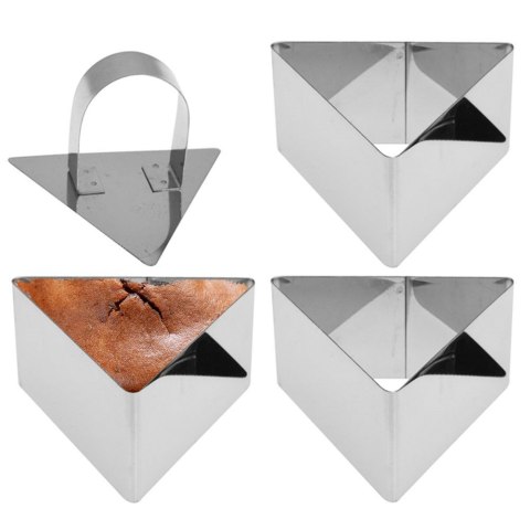 Pierścień OBRĘCZ do formowania potraw ryżu deserów trójkąt 4 SZT LA CUCINA 259119-T