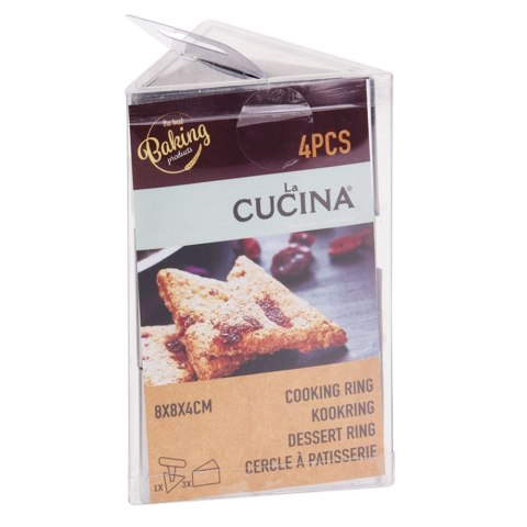 Pierścień OBRĘCZ do formowania potraw ryżu deserów trójkąt 4 SZT LA CUCINA 259119-T