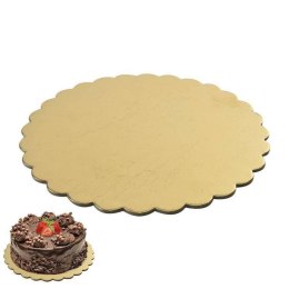 Podkład pod tort ciasto gruby sztywny złoty okrągły 30 cm patera ORION 540554