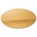 Podkład pod tort ciasto złoty okrągły 30 cm GRUBY SZTYWNY ORION 871410