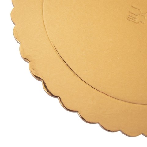 Podkład pod tort ciasto złoty okrągły 30 cm GRUBY SZTYWNY ORION 871410