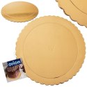 Podkład pod tort ciasto złoty okrągły 32 cm gruby sztywny ORION 871411