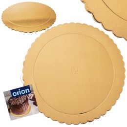 Podkład pod tort ciasto złoty okrągły 32 cm gruby sztywny ORION 871411