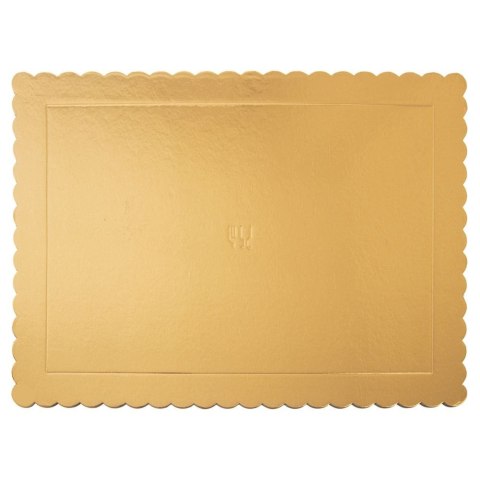 Podkład pod tort ciasto złoty prostokątny 40x30 cm GRUBY SZTYWNY ORION 871407