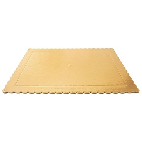Podkład pod tort ciasto złoty prostokątny 40x30 cm GRUBY SZTYWNY ORION 871407