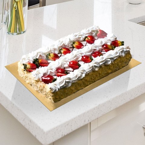 Podkład pod tort ciasto złoty prostokątny 40x30 cm ORION 871401