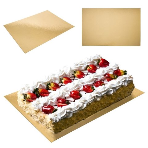 Podkład pod tort ciasto złoty prostokątny 40x30 cm ORION 871401
