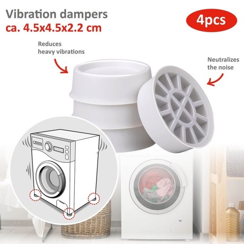 Podkładki pod pralkę antywibracyjne 4 sztuki podstawki ALPINA 569976