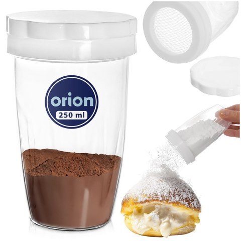 Pojemnik z sitkiem dozownik sitko do cukru pudru cynamonu kakao 250ml ORION 155406