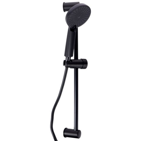 Słuchawka prysznicowa z wężem uchwytem czarna 3-ele wąż BATHROOM SOLUTIONS 569881