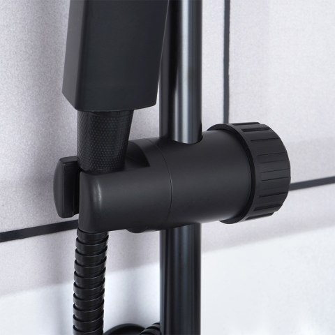 Słuchawka prysznicowa z wężem uchwytem czarna 3-ele wąż BATHROOM SOLUTIONS 569881
