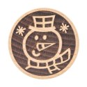 Stempel do dekorowania ciastek dekorator drewniany bałwan ORION 127436