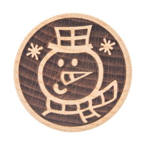 Stempel do dekorowania ciastek dekorator drewniany bałwan ORION 127436