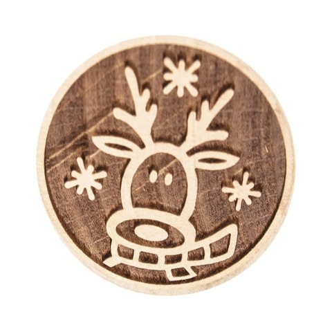 Stempel do dekorowania ciastek dekorator drewniany renifer ORION 127437
