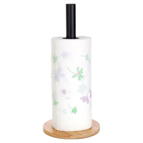 Stojak na ręcznik papierowy kuchenny XXL metalowy czarny VILDE 229099