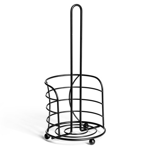 Stojak uchwyt na ręcznik kuchenny papierowy metalowy czarny 33.5cm VILDE 229003