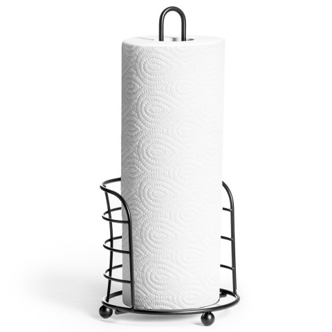 Stojak uchwyt na ręcznik kuchenny papierowy metalowy czarny 33.5cm VILDE 229003