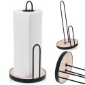 Stojak uchwyt na ręcznik papierowy kuchenny duży metalowy czarny 30 cm EXCELLENT HOUSEWARE 730174