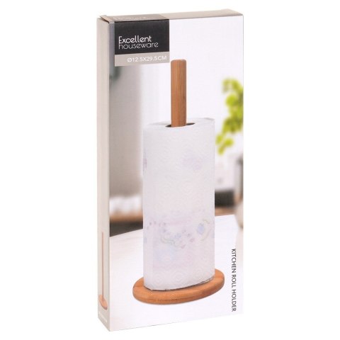 Uchwyt stojak na ręcznik kuchenny papierowy DUŻY XXL drewniany 29.5cm EXCELLENT HOUSEWARE 229186