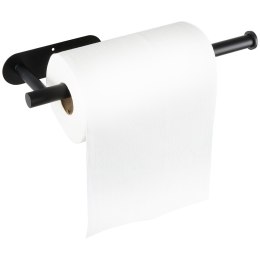 Uchwyt wieszak na ręcznik papierowy kuchenny ścienny stalowy czarny VILDE 569697