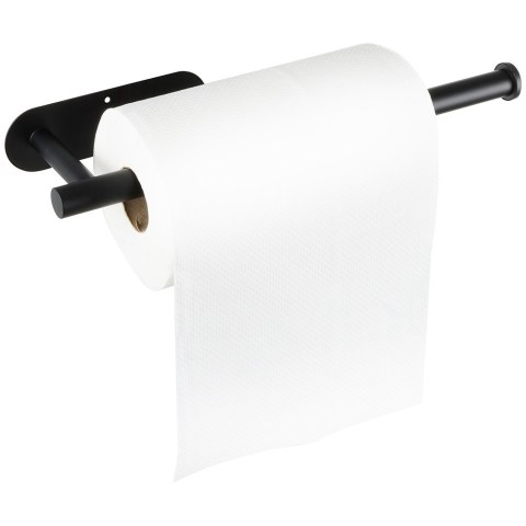 Uchwyt wieszak na ręcznik papierowy kuchenny ścienny stalowy czarny VILDE 569697