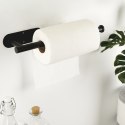 Uchwyt wieszak na ręcznik papierowy kuchenny ścienny stalowy czarny VILDE 569697