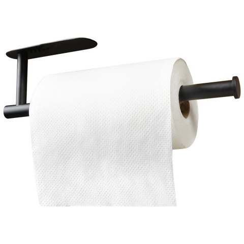 Uchwyt wieszak na ręcznik papierowy kuchenny ścienny stalowy czarny VILDE 569697