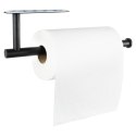 Uchwyt wieszak na ręcznik papierowy kuchenny ścienny stalowy czarny VILDE 569697